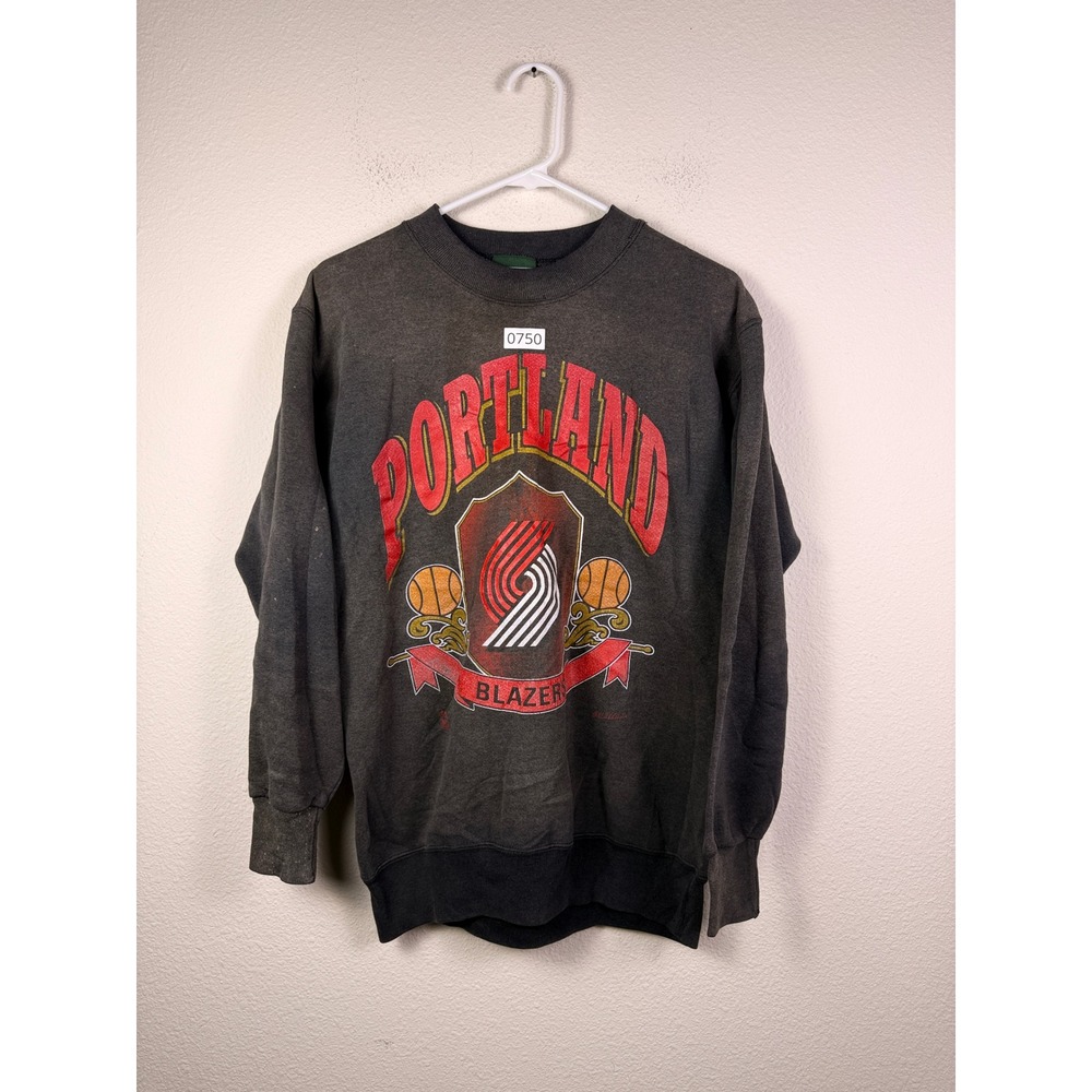 Vintage Portland Blazers Home Team Advantage Sweatshirt Gray Mens Medium 90s NBA